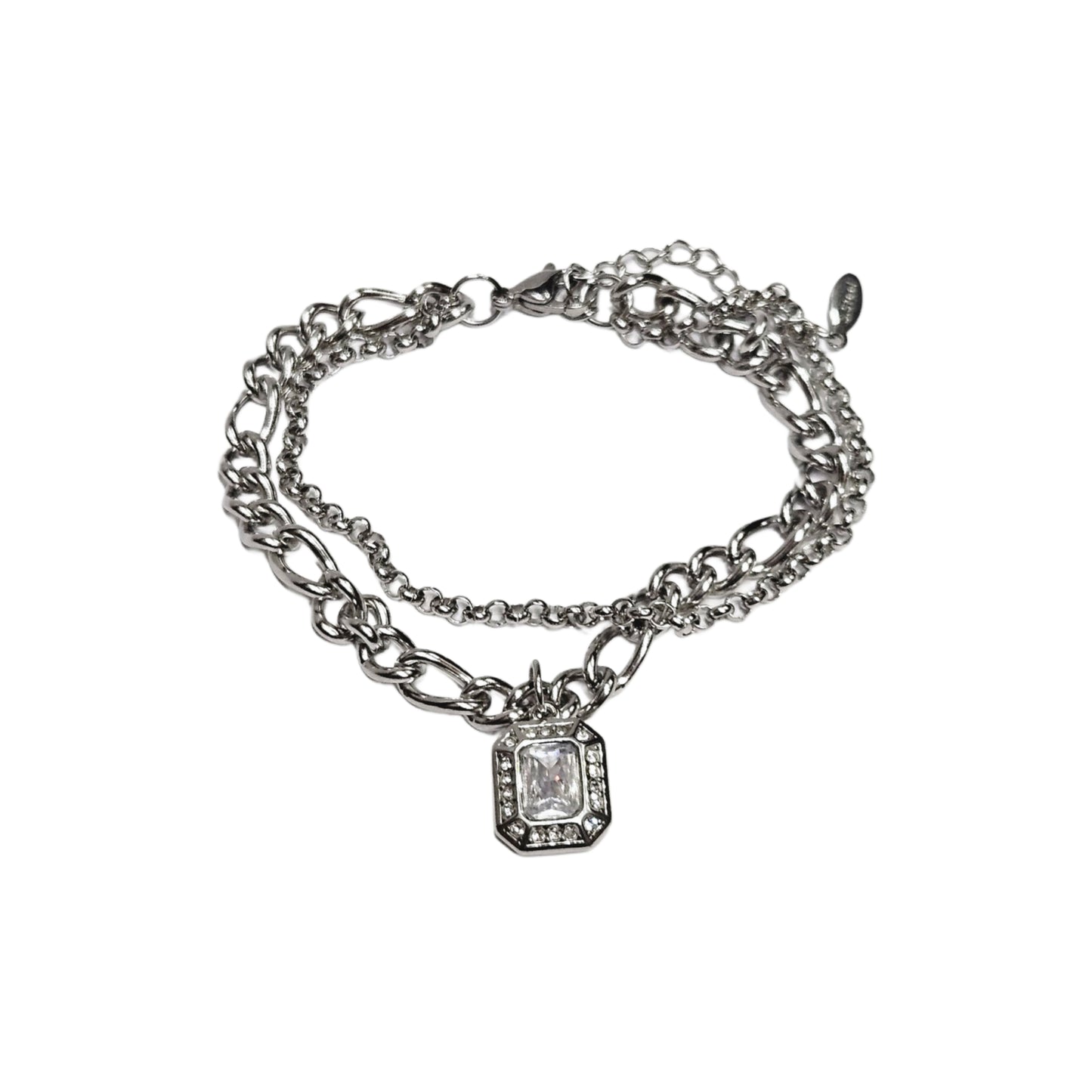 Ice-Frame Emerald-Cut Crystal Bracelet