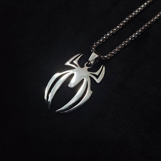 Aerodynamic Spidery Emblem Pendant Necklace