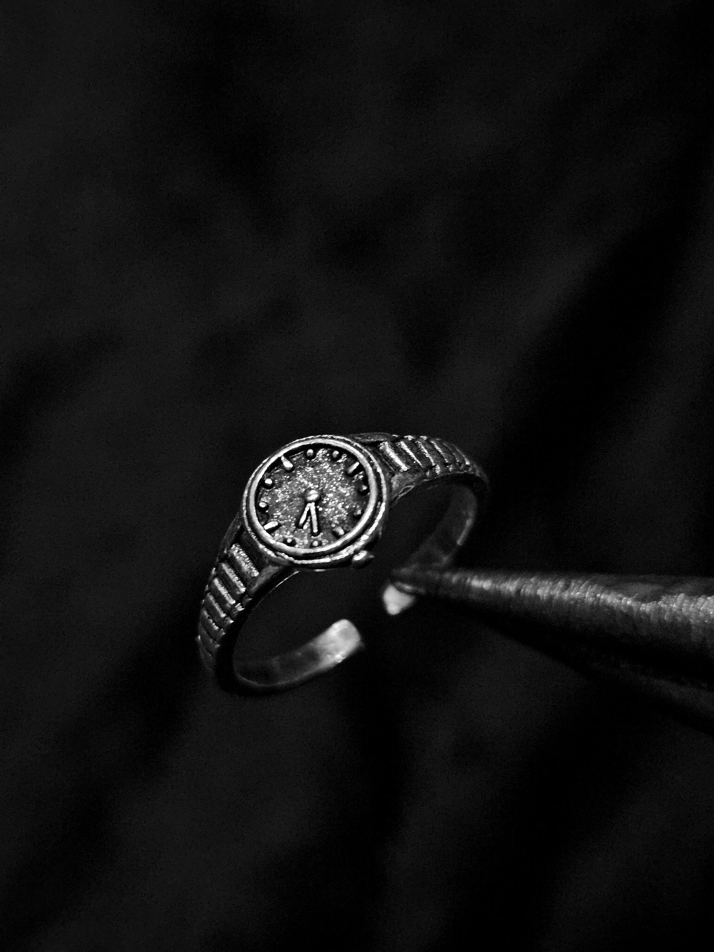 Retro Aesthetic Miniature Watch Face Ring