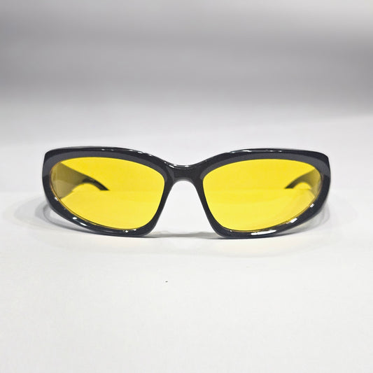Amber Flare High-Contrast Wraps Sunglass