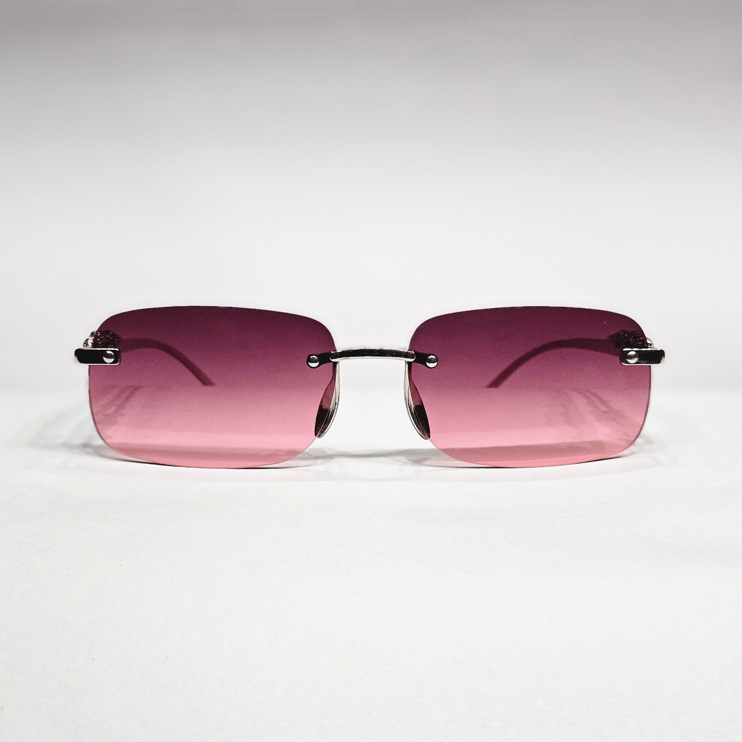 Rosé Horizon Rimless Shades