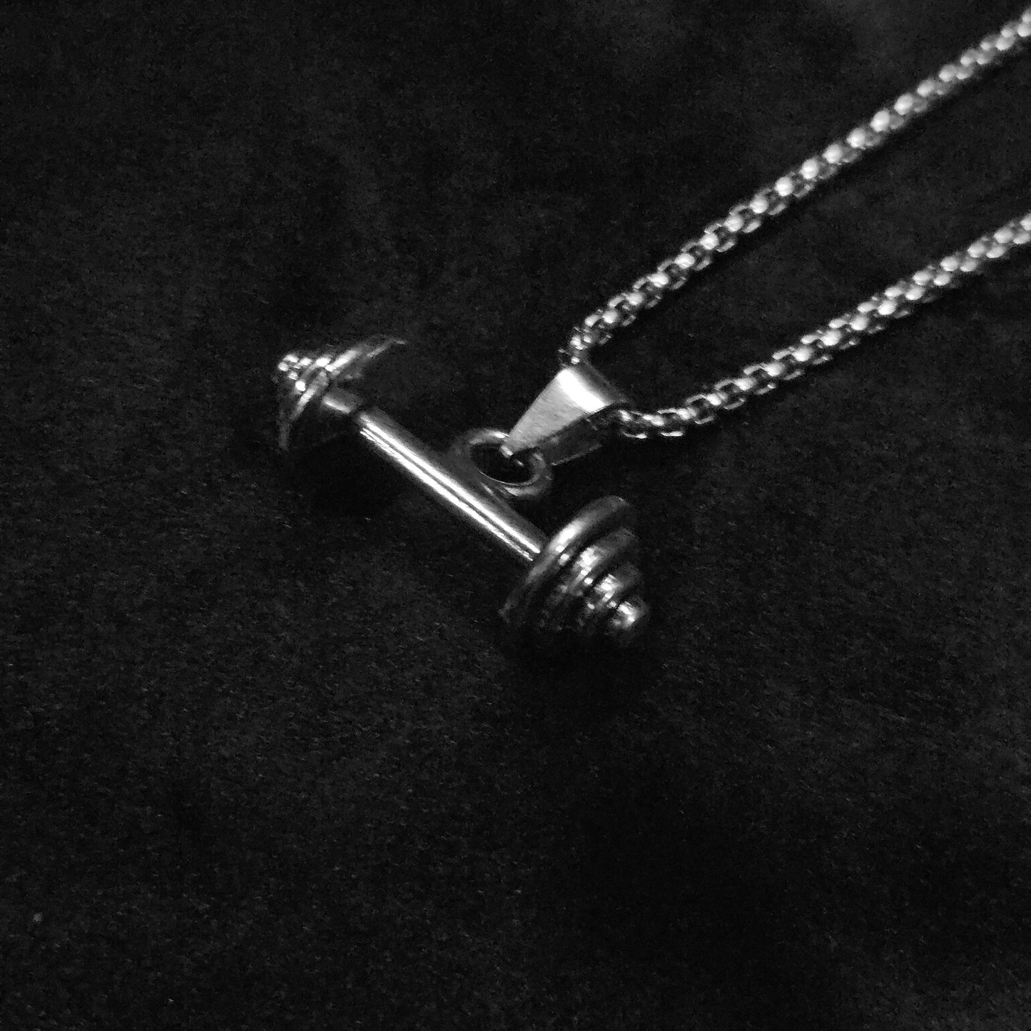 3D Classic Dumbbell Pendant Necklace