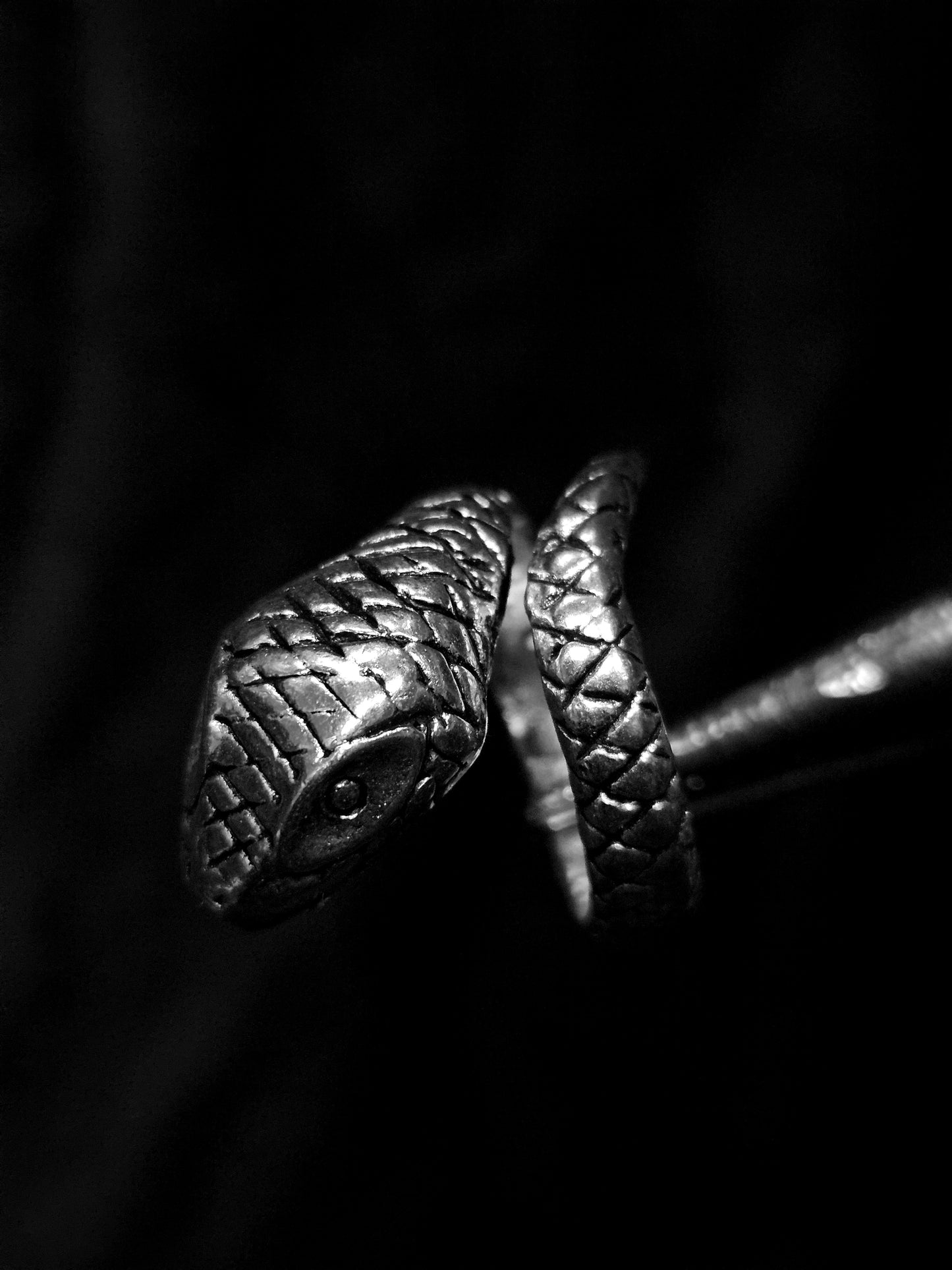 Mystic Serpent Textured Wrap Ring