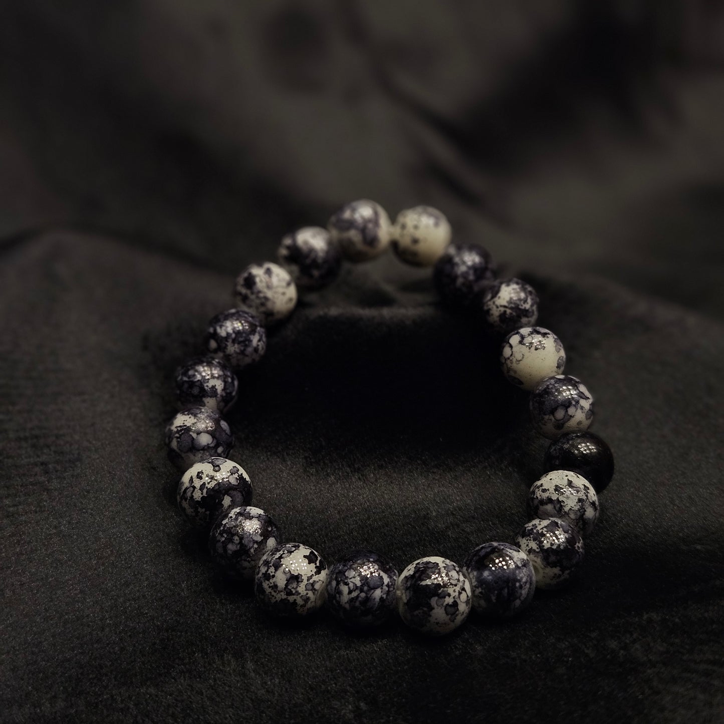 "Midnight Galaxy" Speckled Bead Bracelet – Men's Streetwear Essential