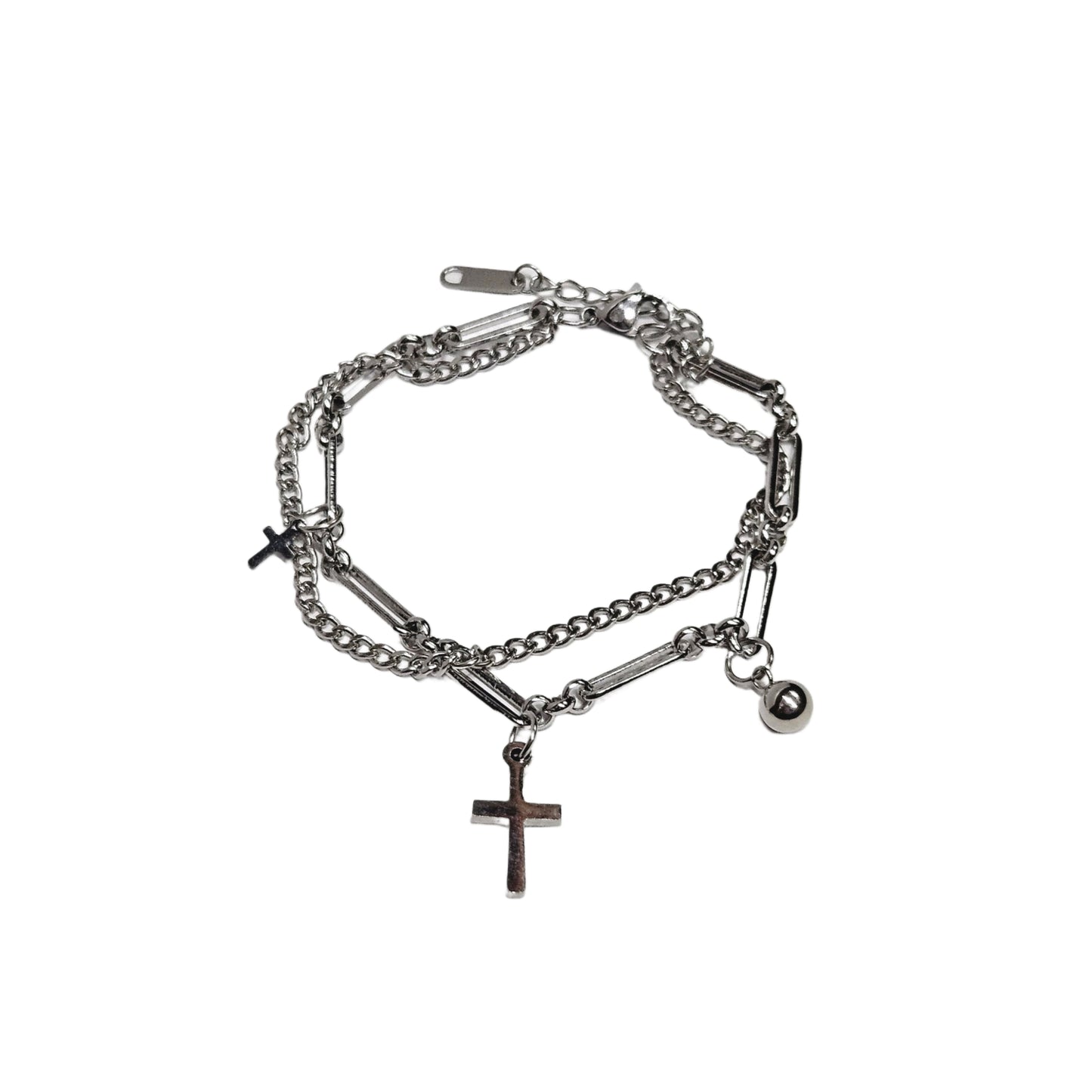 Trinity Link Multi-Layer Charm Bracelet
