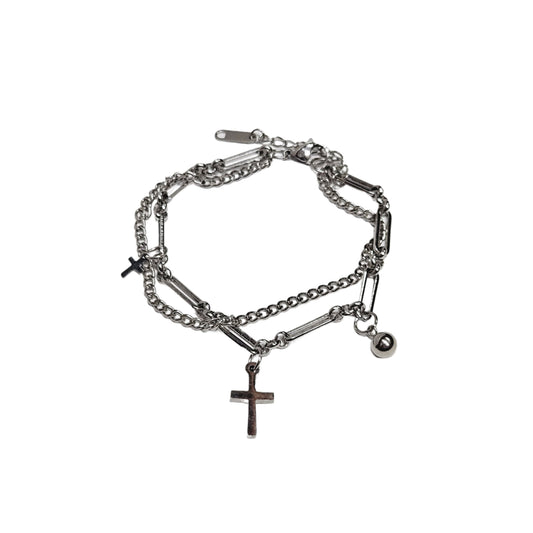 Trinity Link Multi-Layer Charm Bracelet