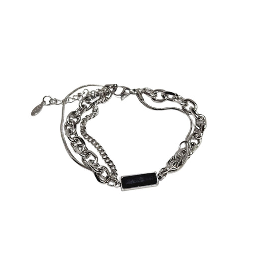Stealth Bar Double-Row Steel Bracelet